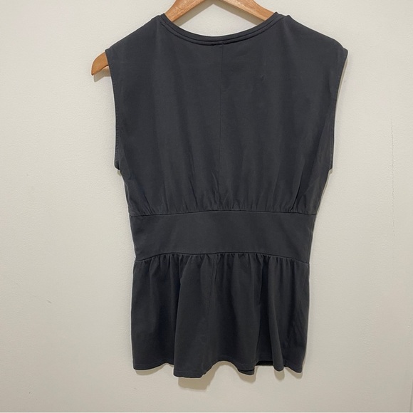 Express Y2K Style Gray & White Wild Love Lace-Up Sleeveless T-shirt, Size M - Picture 4 of 7